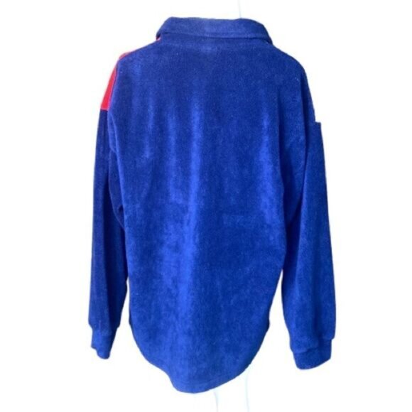 Vintage 90s Y2K Tommy Sports Colour Block Fleece 3/4 Zip Warm Fall Pullover - Picture 6 of 8